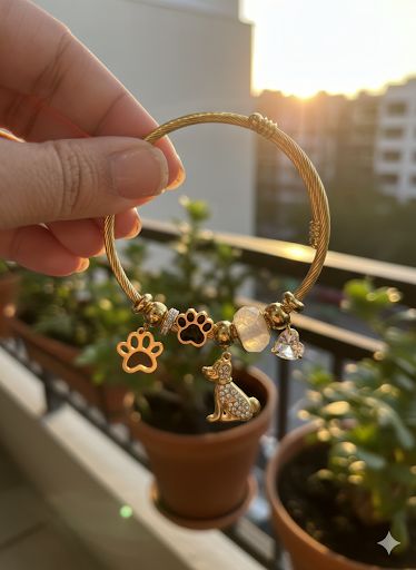 Golden Paw Dog Pandora Bracelet (Stainless Steel) - Nimé By Shop Trendys