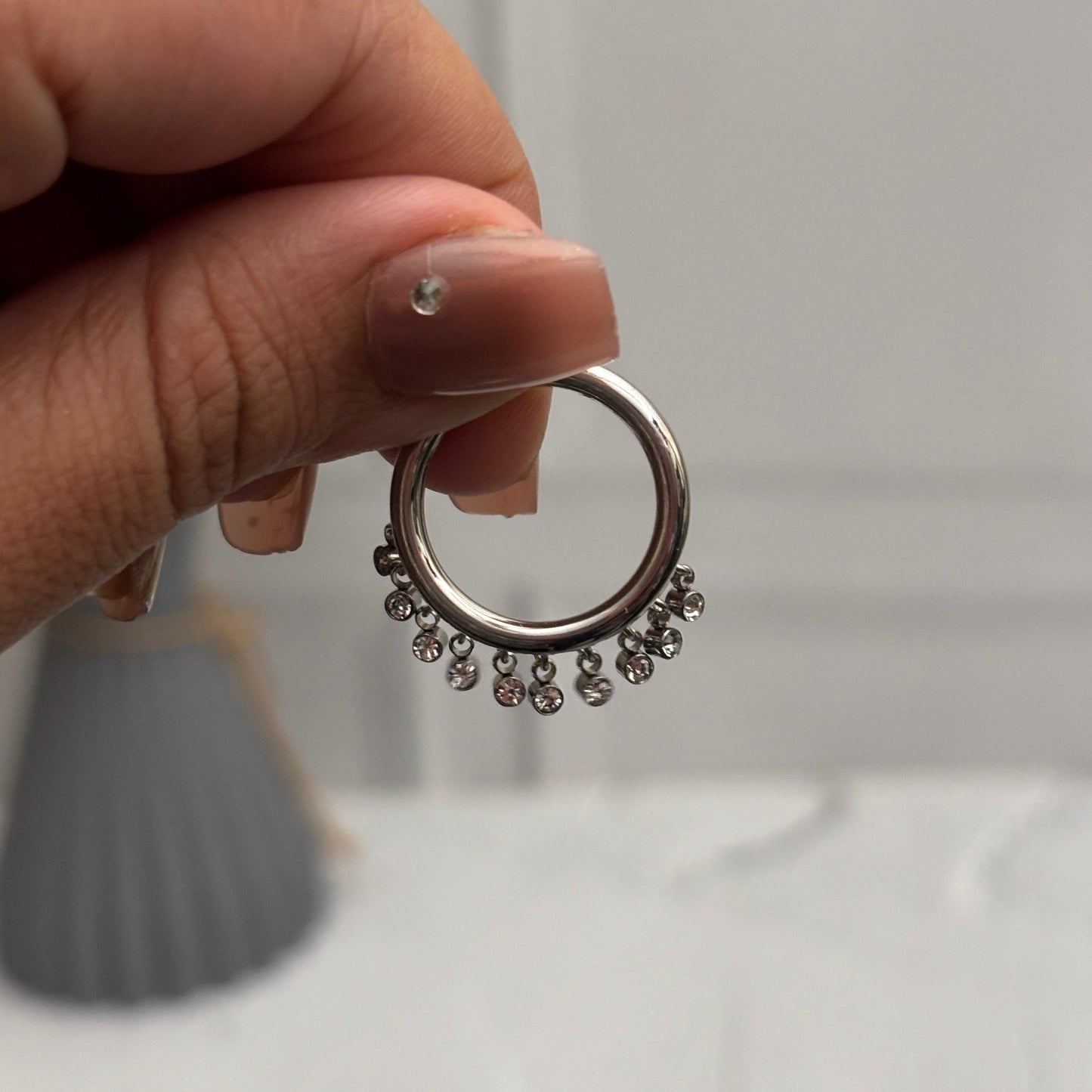 Silver Diamond Charm Adjustable Ring (Anti Tarnish) - Nimé By Shop Trendys