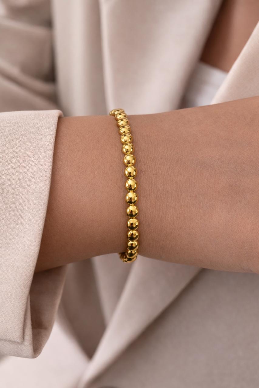 Women Golden Dot Kada Bracelet (Anti Tarnish) - Nimé By Shop Trendys
