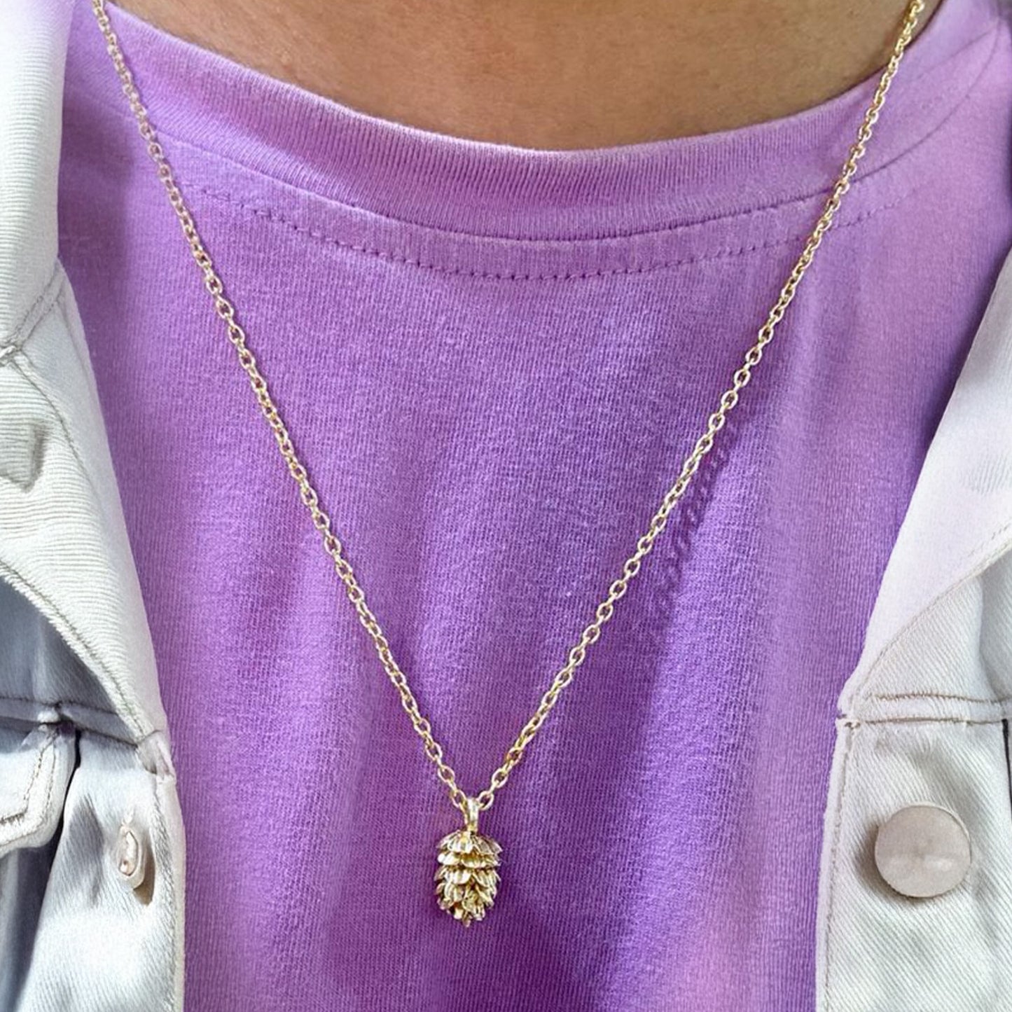Men Pinecone Chain Necklace