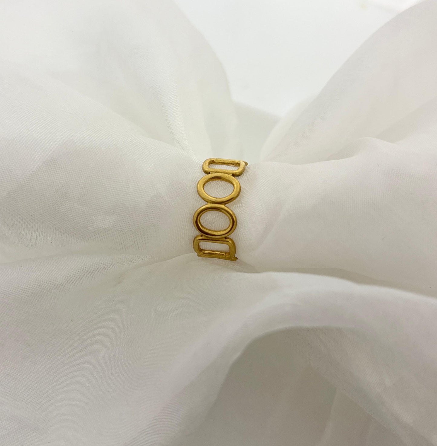 Golden Geometrical Women Ring (Adjustable)