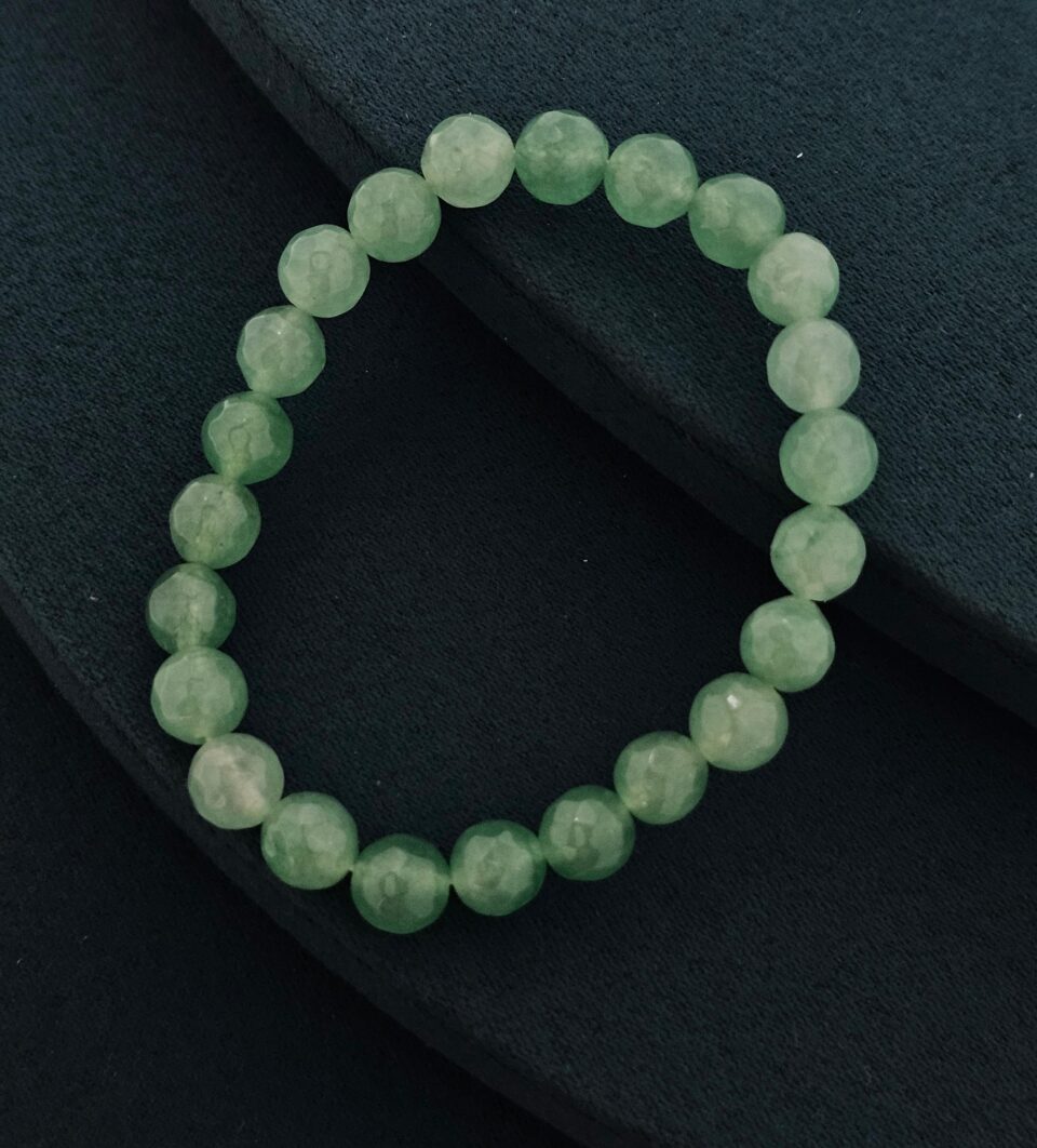Transparent Green Bead Bracelet (Customizes Charms)