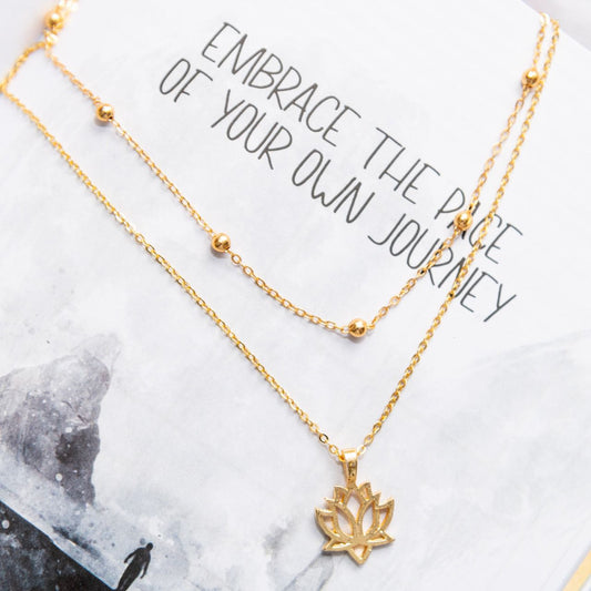 Lotus Two Layered Women Necklace