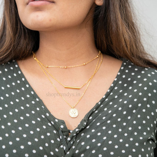 Three Layered Women Necklace