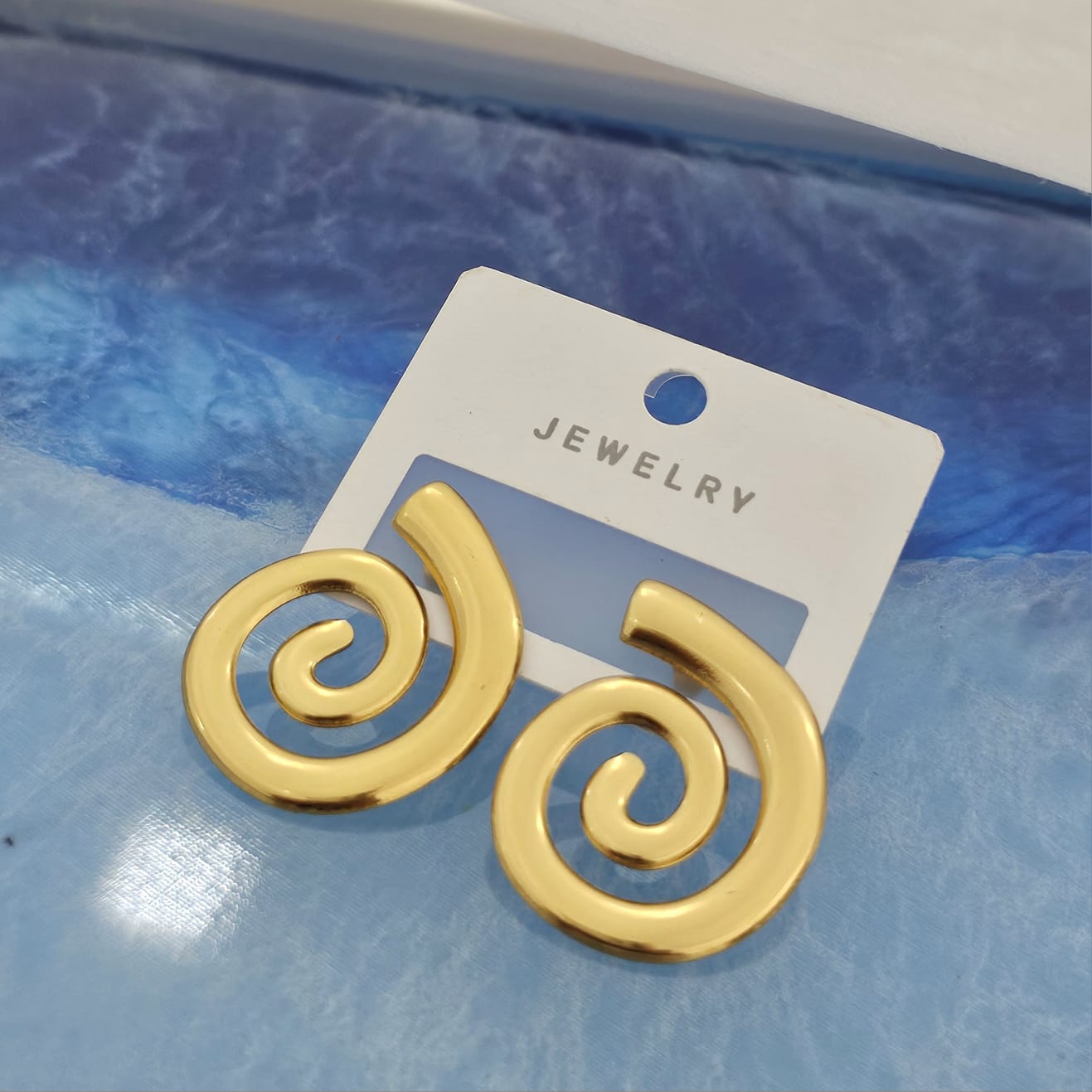 Golden Spiral Elegant Earrings (Anti Tarnish)