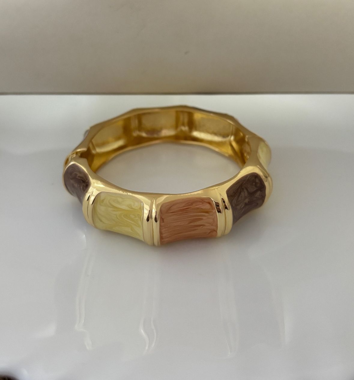 Brown Beige Enamel Kada Stack #1
