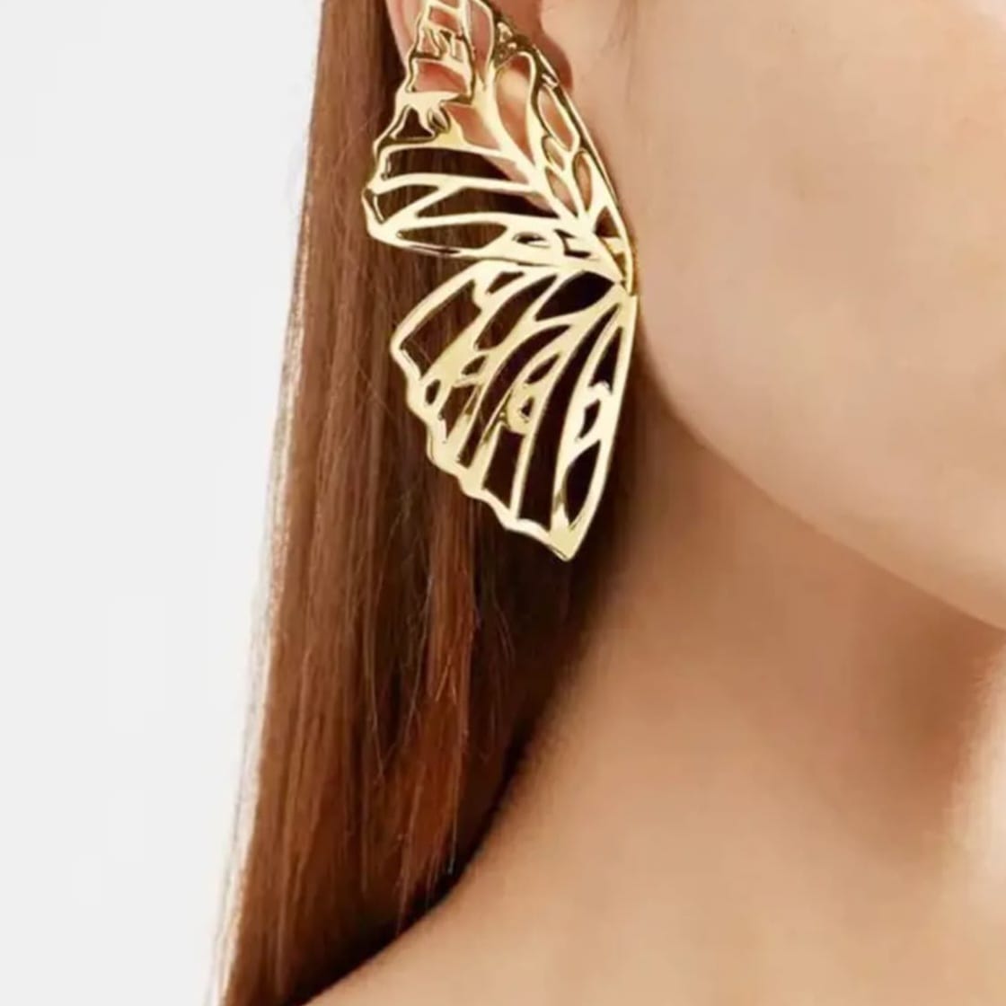 Golden Butterfly Wings Earrings