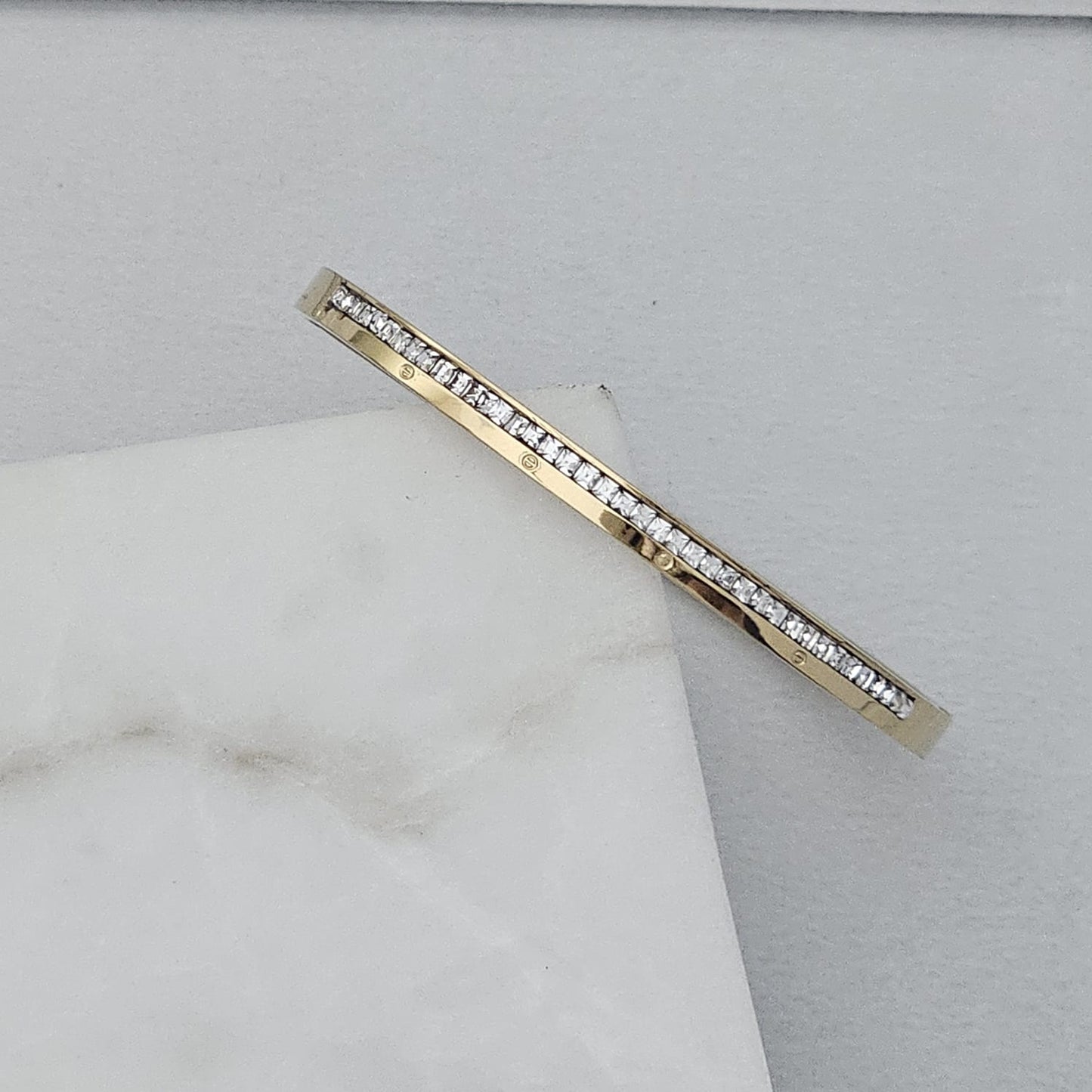 Golden Diamond Layered Band Bracelet (Anti Tarnish) (Small Size)