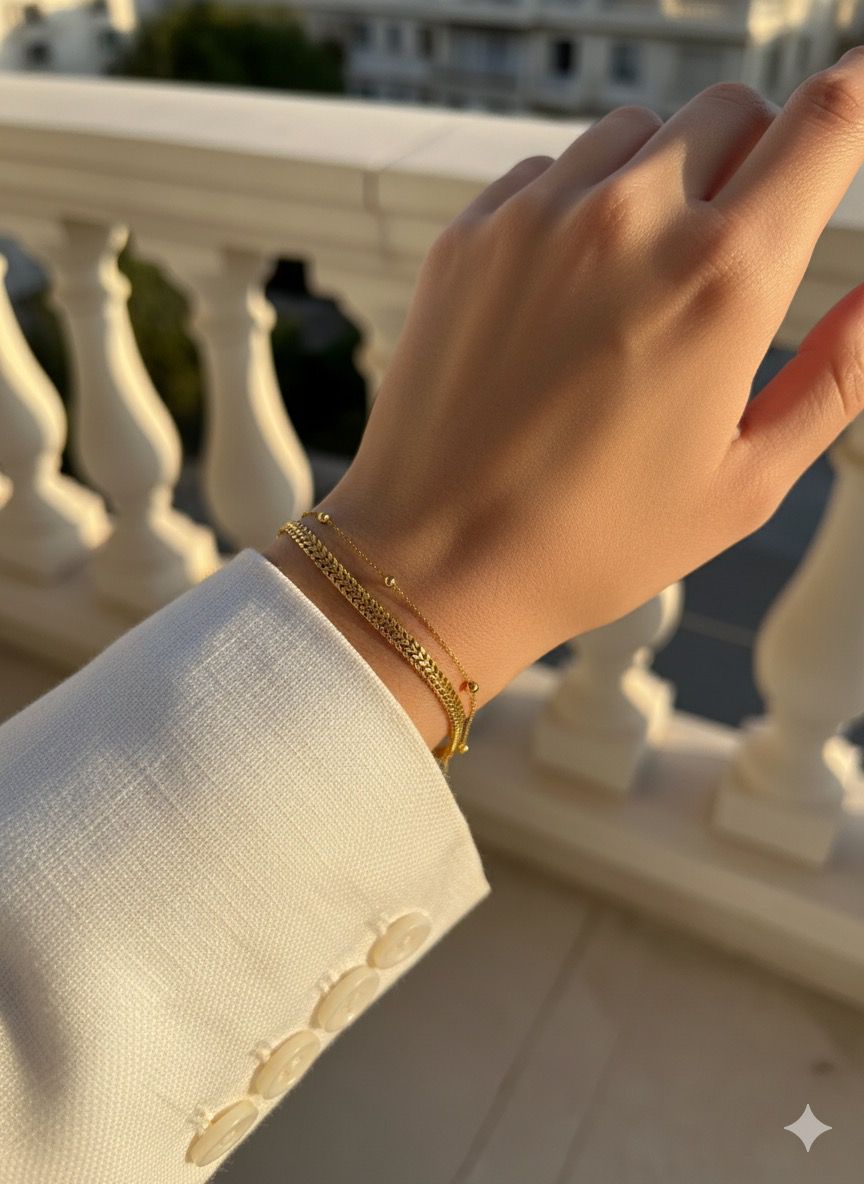 Women Golden Layered Bracelet (Anti-Tarnish)