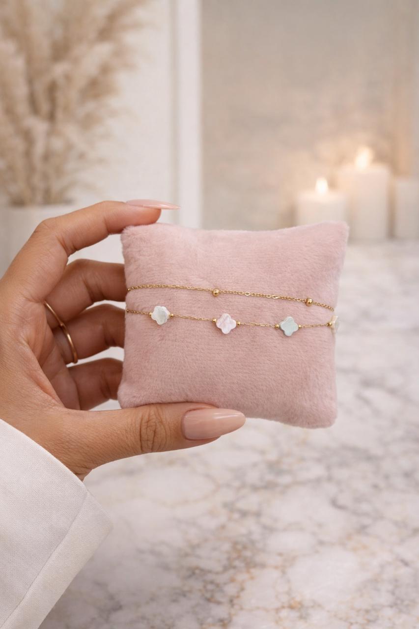 Pastel Clove Coloured Layered Bracelet - Anti Tarnish - Nimé By Shop Trendys