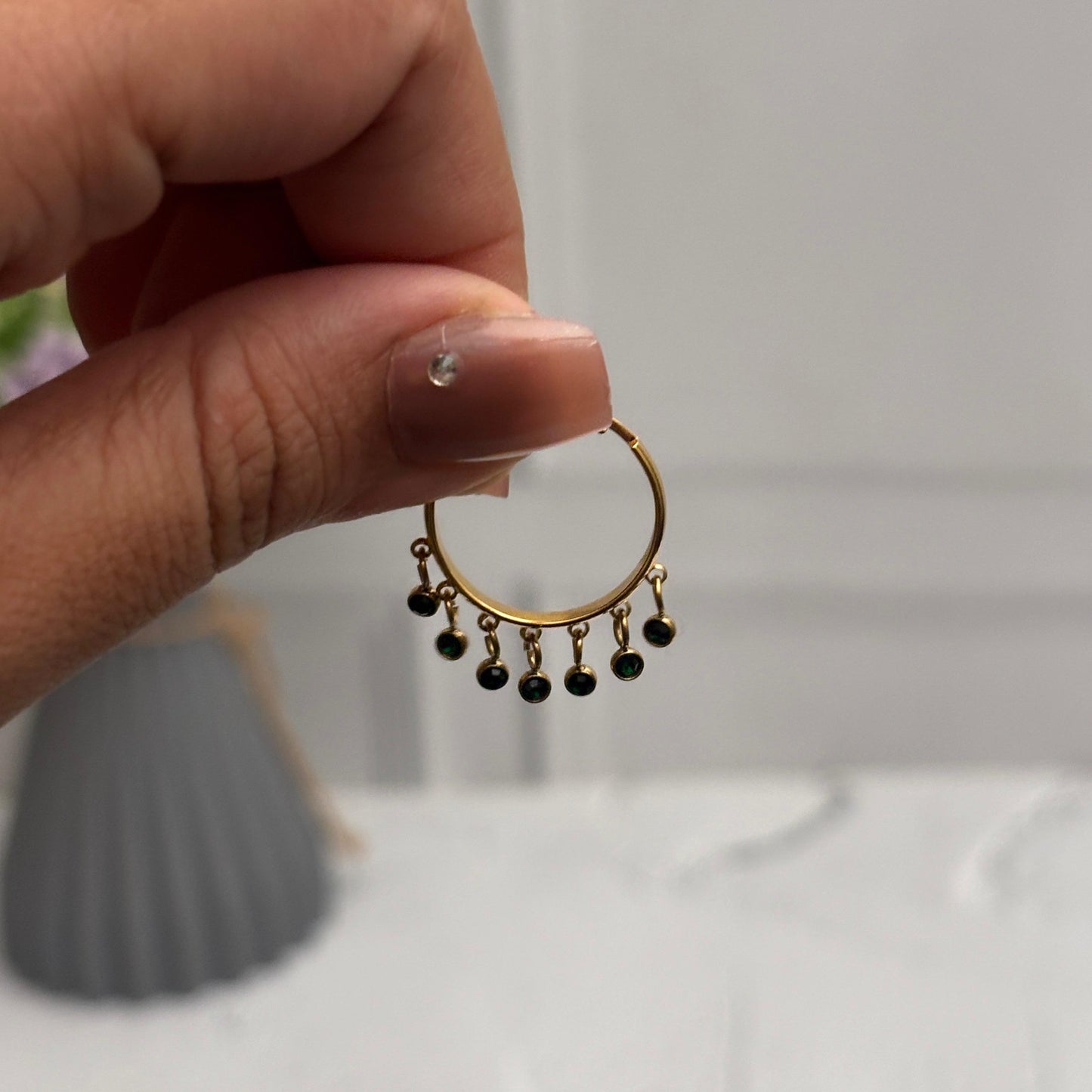 Green Diamond Charm Adjustable Ring ( Anti Tarnish ) - Nimé By Shop Trendys