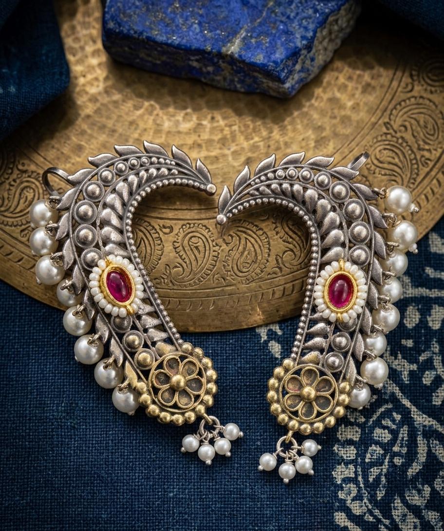 German Silver Vintage Earcuff Earrings - Nimé By Shop Trendys