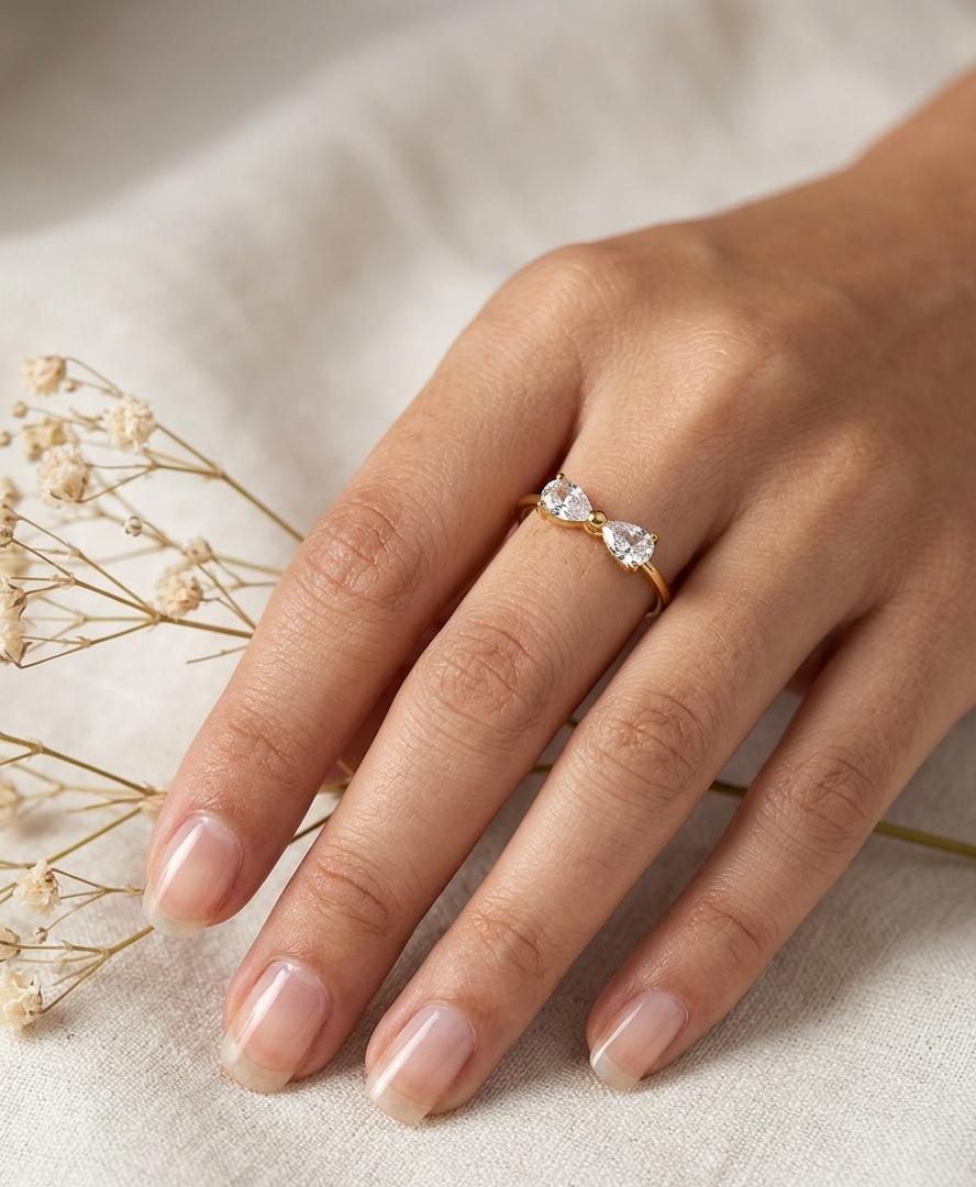 Women Bow Adjsuable Ring