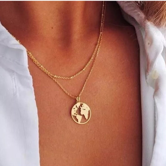 Earth Two Layered Women Necklace