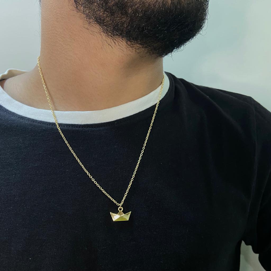 Men Origami Boat Chain Necklace - Nimé By Shop Trendys