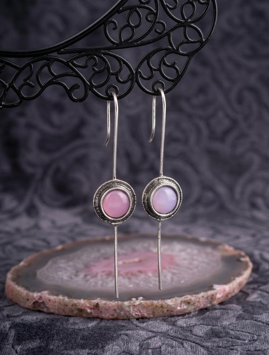 German Silver Stone Earcuff Earrings - Nimé By Shop Trendys