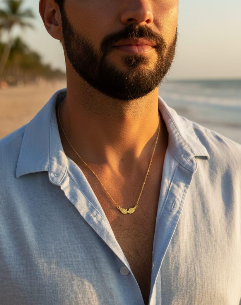 Men Angel Wings Chain Necklace - Nimé By Shop Trendys