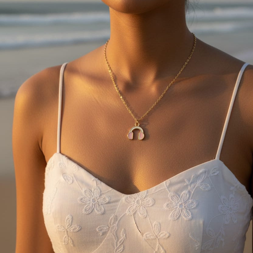 Headphones Women Dainty Necklace