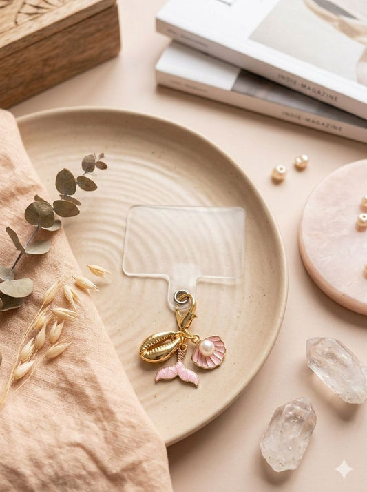 Seashell, Mermaid, Pearl Shell Phone Charm - Nimé By Shop Trendys