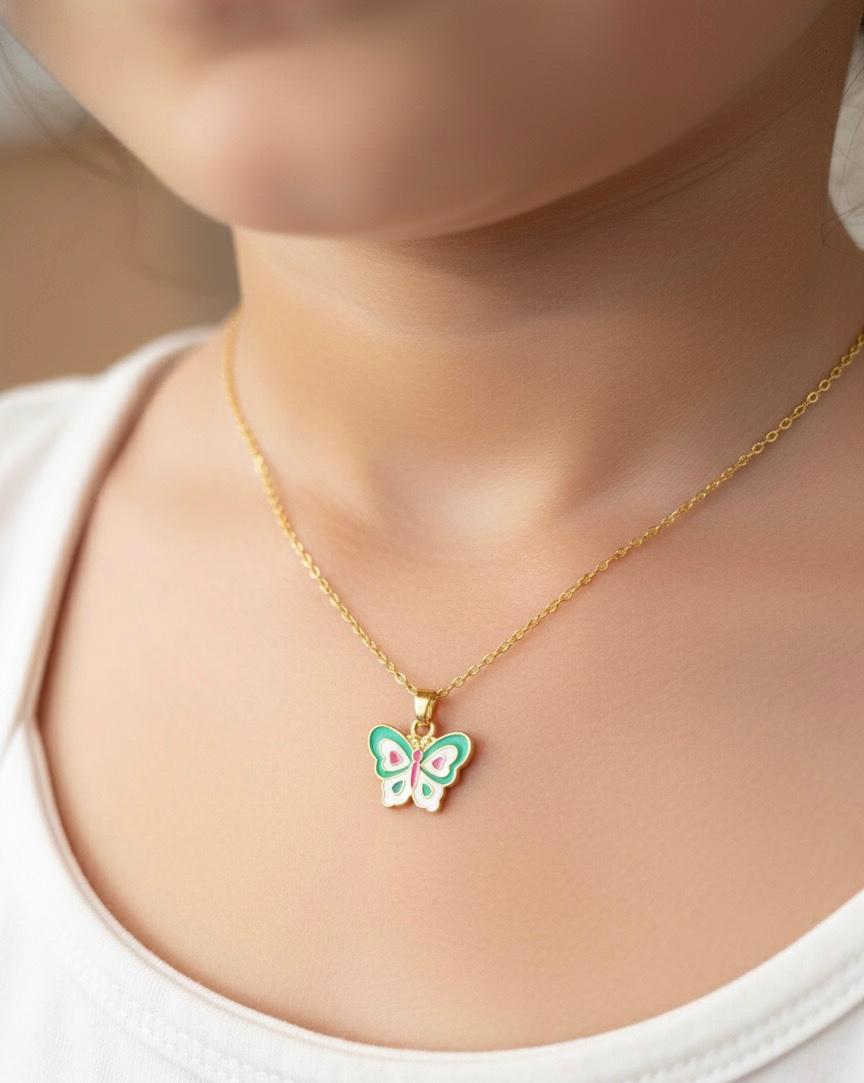 Blue White Kids Anti Tarnish Necklace