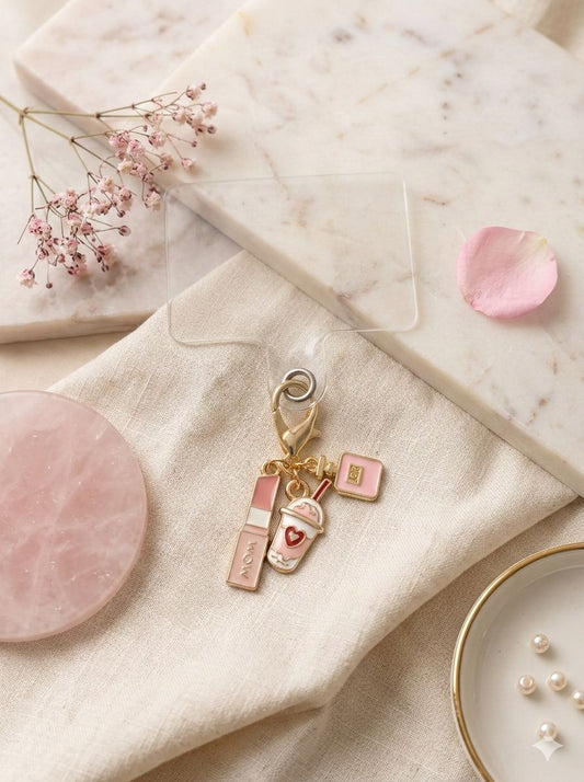 Lipstick, Milkshake, Perfume Phone Charm - Nimé By Shop Trendys