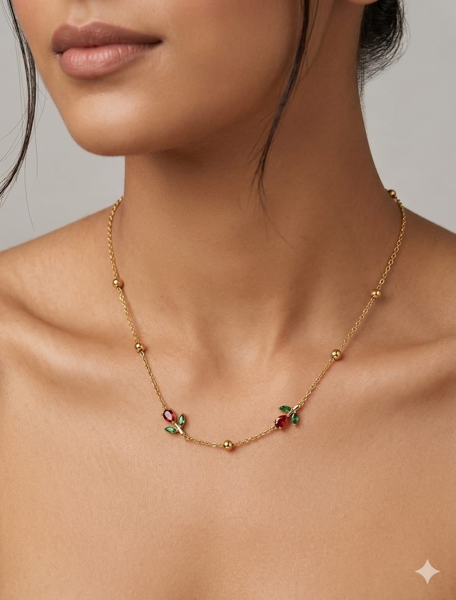 Minimal Tulip Charm Necklace (Anti Tarnish) - Nimé By Shop Trendys