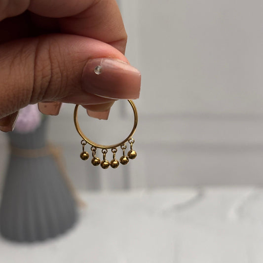 Gold Ball Charm Adjustable Ring ( Anti Tarnish ) - Nimé By Shop Trendys
