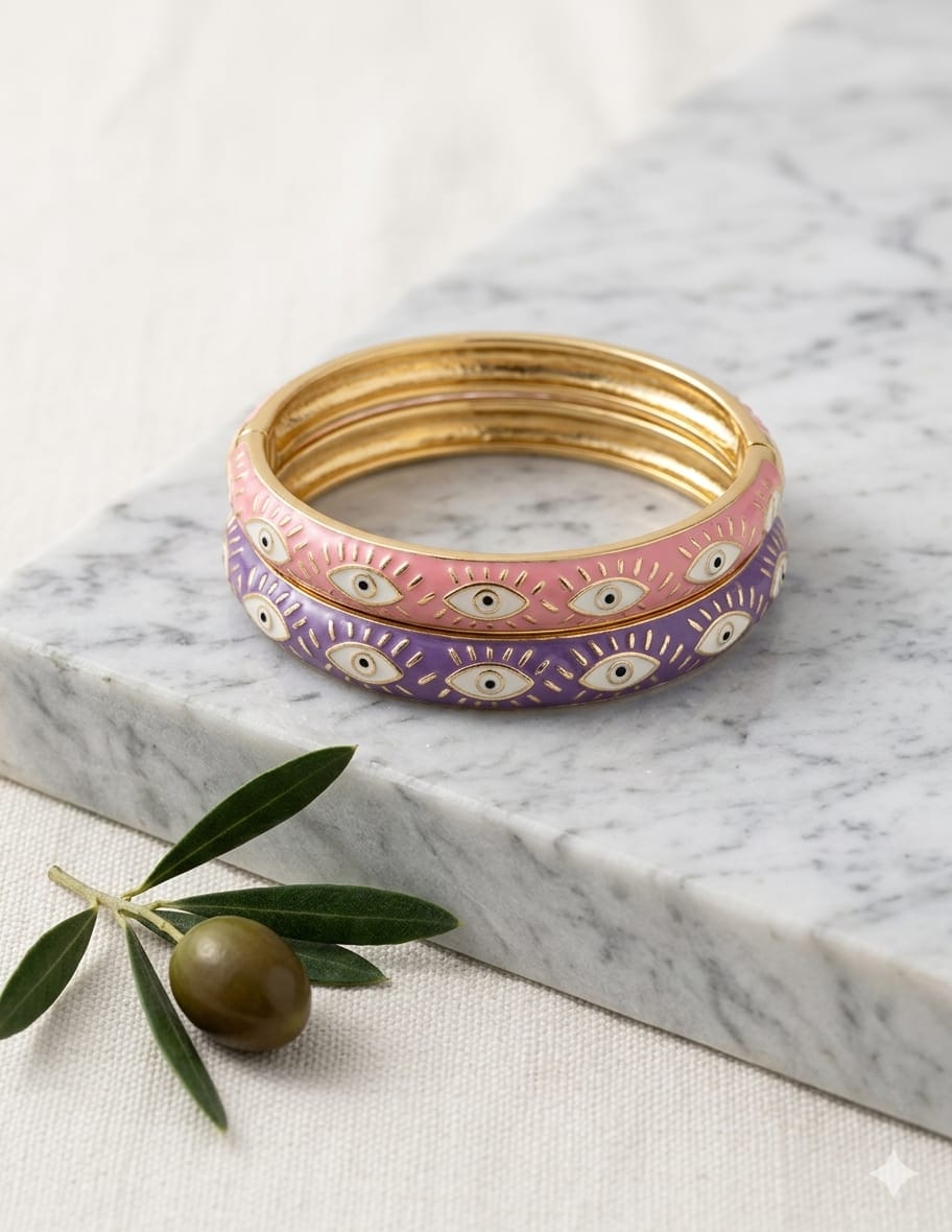 Evil Eye Enamel Kada - Nimé By Shop Trendys