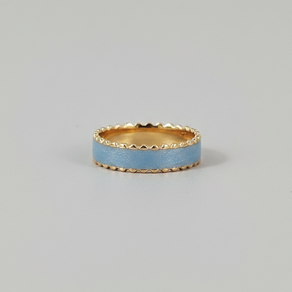 Flat Grey Enamel Ring - Adjustable - Nimé By Shop Trendys