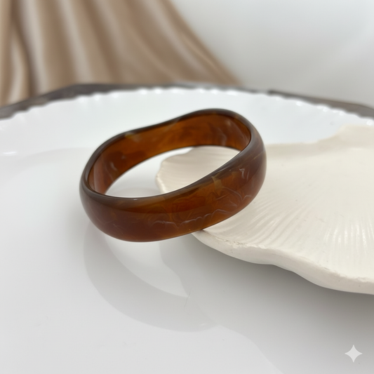 Brown Marble-Effect Bangles Kada (Size 2.8)