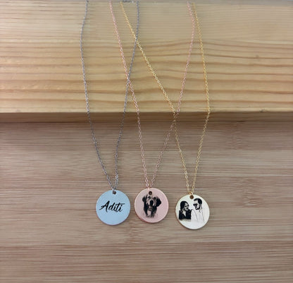 Customized Photo Coin Necklace