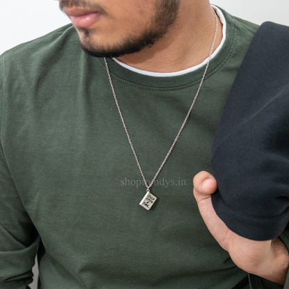 Men Book Silver Chain Necklace - Nimé By Shop Trendys