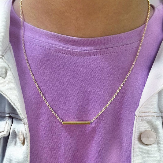 Men Horizontal Stick Chain Necklace