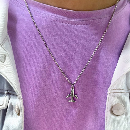 Men Aeroplane Chain Necklace