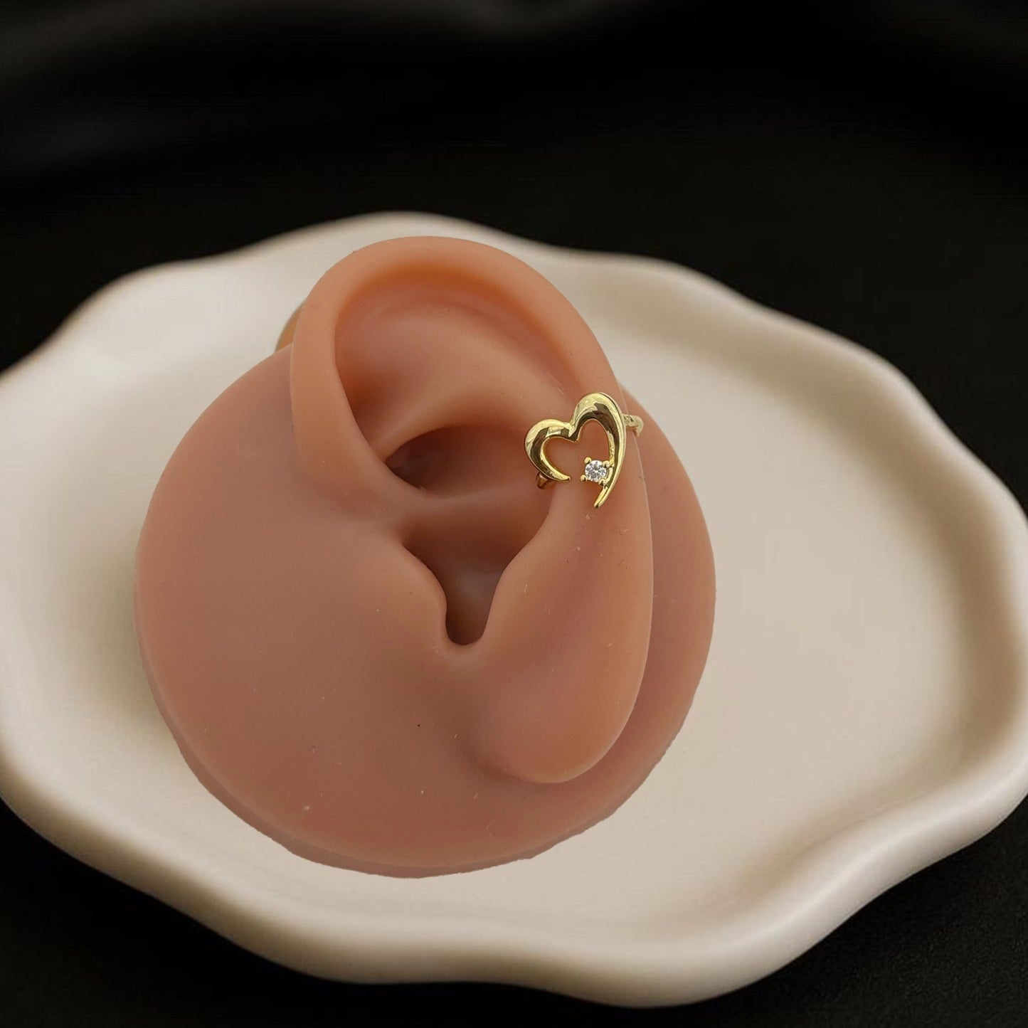 Classic Heart Earcuffs (Single Piece)
