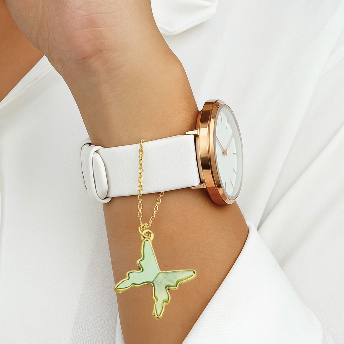 Elegant Butterfly Watch Charm
