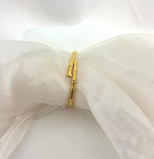 Golden Bamboo Nail Grace Women Kada Bracelet (Anti Tarnish)