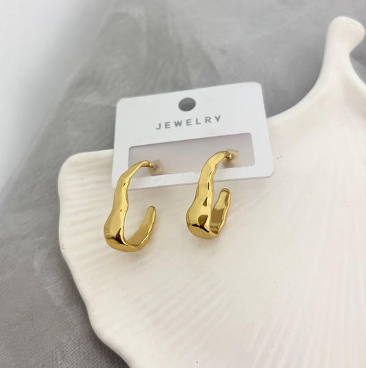 Golden Crest Earrings (Anti Tarnish)