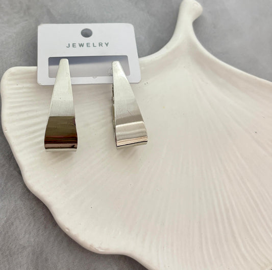 Silver Ribbon Earrings (Anti Tarnish)