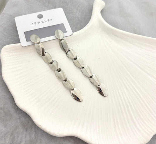 Silver Long Dangling Earrings (Anti Tarnish)