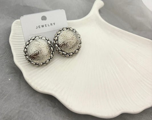 German Silver Ghungroo Studs Earrings
