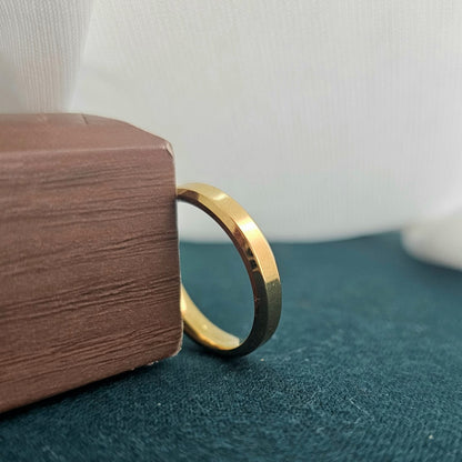 Men Thin Square Band Ring (Anti Tarnish)