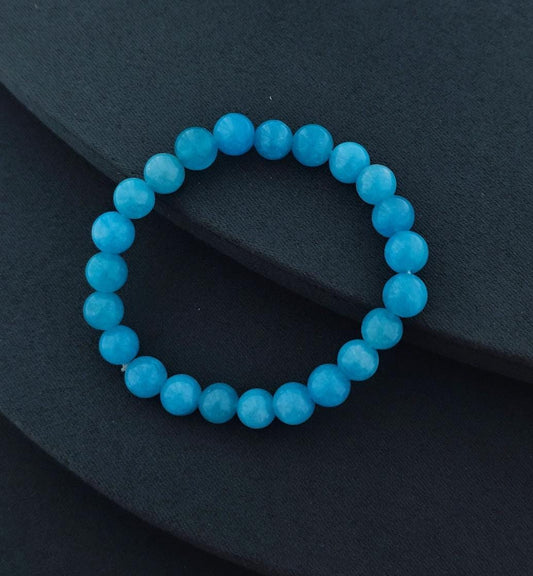 Blue Bead Bracelet (Customizes Charms)