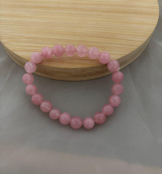 Pink Bead Bracelet (Customizes Charms)
