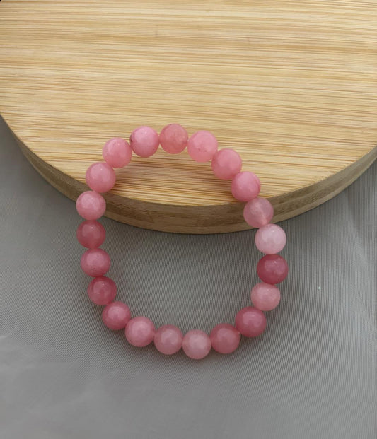 Galaxy Pink Bead Bracelet (Customizes Charms)