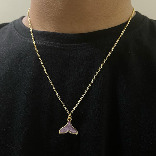 Men Galaxy Mermaid Tail Chain Necklace