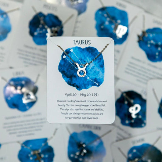 Silver Zodiac Sign Women Necklace
