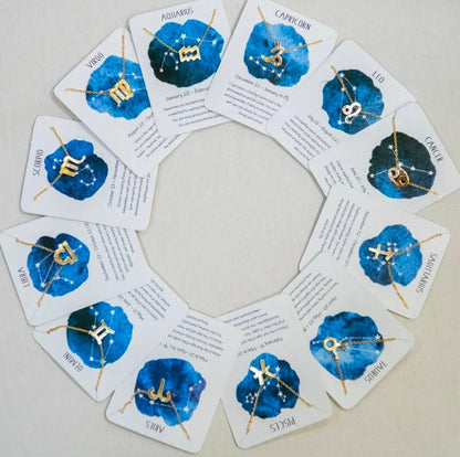 Golden Zodiac Sign Women Necklace