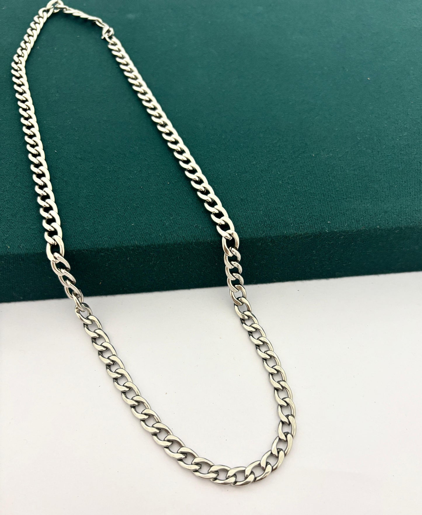 Link Chain Silver Men Chain Necklace (Stainless Steel)