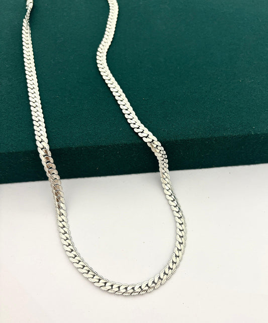 Elegant Silver Men Chain Necklace (Stainless Steel)